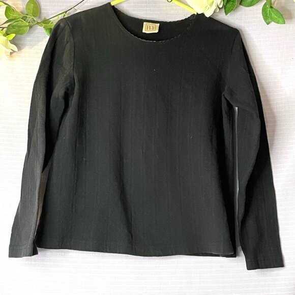 DAILY 3 For $25 NWOT I.V.Y SIZE SMALL DARK BLUE LONG SLEEVE TEE 100% COTTON - Picture 10 of 14